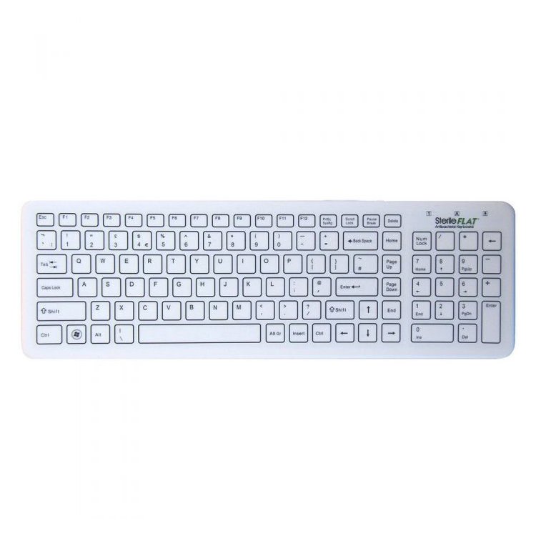 SterileFLAT SF09-02-V4 Desktop | Medical Cart Keyboard