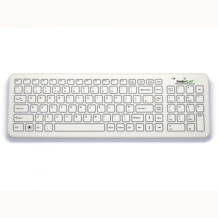SterileFLAT SF09-02W-V4 Desktop | Medical Cart Keyboard